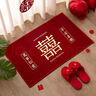 全品屋 红色结婚地垫喜庆入户门垫新婚入门脚垫进门喜字门口地毯结婚 家有喜事地垫80*50cm 实拍图