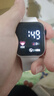 其他品牌高颜值LED手表时尚方形学生科技感超强夜光数字个性运动 白色 实拍图