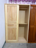 鸿蓝推拉门衣柜松木经济型全实木大衣橱现代简约家用滑动卧室衣柜 长120深50高200(送货入户 自己安装) 环保清漆 实拍图