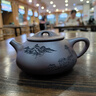 古悦堂 宜兴紫砂壶纯全手工名家家用紫泥刻绘石瓢壶茶壶茶具套装 刻绘一壶六杯 240ml 实拍图