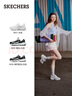 斯凯奇（Skechers）女鞋秋冬小白鞋蕾丝休闲运动熊猫鞋黑色增高厚底老爹鞋11959 白色/WHT 36.5 实拍图