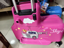 汪汪队立大功（PAW PATROL）儿童行李箱可坐可骑旅行箱男孩拉杆箱女孩宝宝可坐骑小孩登机箱 天天骑行款粉色 20英寸 实拍图