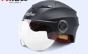 Andes HELMET3c认证电动摩托车头盔男四季女士夏季头盔安全帽四季通用夏天半盔 哑黑透明短片【升级3C款】 均码 实拍图