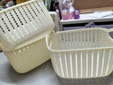 京东物流 仿藤编桌面收纳篮杂物厨房零食收纳筐浴室洗澡小篮子 3个装 实拍图