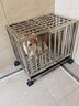金百特 【不锈钢狗笼子】 金毛狗笼子中大型犬狗笼子宠物狗狗笼子狗屋高档狗别墅 【折叠款】78*52*72（激光满焊） 实拍图