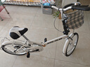 ICOLOUR折叠自行车成人男女超轻便携单车变速减震通勤代步车后备箱免安装 【免安装】旗舰版单速-珍珠白 20寸【适合身高：140-170cm】 实拍图