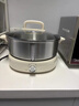 九阳（Joyoung）0涂层秒涮电火锅火锅专用锅电锅家用4-8人不粘分体式可拆洗多功能电蒸锅不锈钢电煮锅6L火锅锅GN64 实拍图