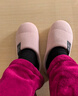 洁丽雅棉拖鞋女秋冬季室内家居防滑保暖拖鞋厚底毛毛女士家用男棉鞋外穿 粉红 【抗菌升级款】 38-39 (适合37-38码) 实拍图