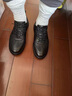 卡帝乐鳄鱼（CARTELO）男鞋春秋潮鞋2025新款百搭软底男士运动鞋休闲潮流皮鞋男真皮新品 黑色单鞋 42 实拍图