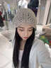 CACUSS帽子女秋冬季毛线帽女钩花针织帽堆堆帽显脸小 米咖 实拍图