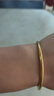 行金银中999足金素圈指环 光圈古法金戒指生日礼结婚三金七夕礼物 素圈戒指 约1g 多退少补 12# 实拍图