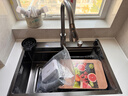 JOMOW水槽5.0加厚厨房大单槽一体盆304不锈钢洗碗池槽多功能洗菜盆GL/d 68*46【5.0加厚】耐磨耐刮 【默认发右下水】左下水需下单备注 实拍图