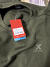 特步（XTEP） 卫衣男装套头t恤衫春季休闲运动服饰男士保暖打底宽松大码跑步服 棕绿-logo基础圆领-不加绒 M /170 -现货速发 实拍图