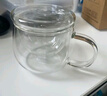 富光花茶杯 男女士茶水分离杯子 双层办公泡茶玻璃杯带把高硼硅水杯 实拍图