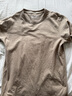 无印良品（MUJI） 男式 粗棉线 天竺编织 短袖T恤 打底衫男款 纯棉全棉 ABA18A2S 米色 XS 160/80A 实拍图