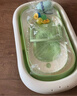 劳可里尼（NOCOLLINY）婴儿洗澡盆 可折叠宝宝浴盆新生儿用品 洗澡神器躺托 浴架 【清新绿】+浴架+大礼包 材质：食品级PP原料，安全无异味 实拍图