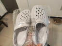 男士外穿EVA拖鞋男沙滩鞋居家凉拖女拖鞋软底一字拖洞洞鞋凉拖鞋 灰色 42 -43【尺码偏小】 实拍图