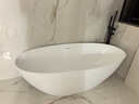 九牧（JOMOO）卫浴人造石浴缸家用成人独立式薄边洗澡泡澡池深泡椭圆形浴池缸 1.7m椭圆人造石浴缸YC12617 实拍图