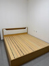 迎裕财实木床简约现代主卧家用1.5单人床出租房用1.8米榻榻米软包 原木色单床【加厚款】 1.8*2米 实拍图