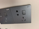 罗格朗（LEGRAND）开关插座面板 逸景系列深砂银灰色插座开关墙壁电源插座 双开双控 实拍图