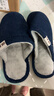 回力日系柔软情侣棉拖秋冬家居室内保暖棉鞋男款HL0006蓝色40-41码 实拍图
