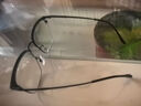 WAN XIN 新款 1.67超薄高清防蓝光镜片男可配度数送商务眼镜框女Z 98010黑银 超轻眉线框 配万新1.60较薄非球面树脂镜片 实拍图