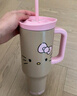 野兽派家居（tbh）保温杯三丽鸥Hello Kitty巨无霸吸管随行杯不锈钢保冷杯水杯礼物 巨无霸保温杯 黑皮Kitty 1200ml (含mini收纳包挂件) 实拍图