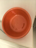 新款圆形家用洗脸盆加厚卫生间厨房洗衣洗菜洗脚宿舍泡脚盆 干邑橙 小号【直径23CM】 实拍图