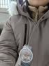 森马（Semir）羽绒服女90%鸭绒中长款三防大毛领派克服2024冬新款户外保暖夹克 茶灰（灰鸭绒）20713 M 【宽松版，建议哦拍小一码】 实拍图