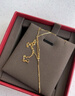 周大生黄金项链女足金5G极光金素链锁骨链生日礼物送女友 小版1.45g 实拍图