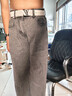 Foss Phil牛仔裤子男秋冬季百搭显瘦宽松直筒潮流阔腿美式休闲裤烟灰L 实拍图