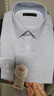 京东京造【高端100支】衬衫男白衬衫长袖衬衫外套高端蓝色条纹 39 实拍图