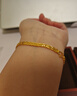 金至尊（3DG Jewellery）cool我999足金手链ins风个性百搭黄金手链送女友老婆生日礼物计价 金重7.32克（以实际克重多退少补） 实拍图