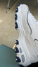 斯凯奇（Skechers）女鞋秋冬小白熊休闲鞋子厚底增高百搭运动软底老爹鞋99999863 白色/海军蓝色/WNV 36 实拍图