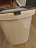 喜家家喜家家垃圾桶客厅厨房卫生间办公室卧室厕所家用大容量塑料压圈 【12L】白色-压圈式 实拍图