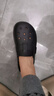 朴西厚底包头半拖女士夏外穿洞洞鞋珍珠黑  37-38 实拍图