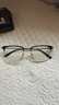 依视路（ESSILOR） 钻晶系列高清耐磨防蓝光近视超薄镜片专业配度数眼镜架男女镜框 金属-全框-2056SV-银色 镜框+依视路膜御防蓝光1.60现片 实拍图