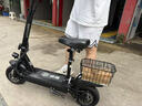 绿源【向往的生活推荐品牌】电动滑板车锂电池便携可折叠电动车成人两轮代步车迷你电动车 48V/黑色/240-250里/800W/智能AI/带座 实拍图