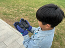 牧萌儿童手套滑雪手套男童骑行防水小孩玩雪卡通保暖手套 翠绿色 XL 实拍图
