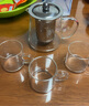 瓷牌茗茶具（cipaiming teaset） 茶具套装小套功夫茶壶便携一壶四杯家用会客泡茶器小茶台 玻璃三角一壶四把杯+磁石干泡盘 实拍图