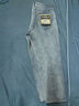 马登工装美式复古水洗丹宁牛仔裤直筒宽松阔腿裤日系休闲长裤子男秋 浅蓝 36 实拍图
