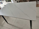 全品屋岩板餐桌家用4-6人小户型桌椅组合长方形现代简约吧台吃饭大桌子 【12MM厚】哑光雪山白 送货入户 120cm 【宽70CM】单桌子 实拍图