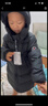 保姆鹅  儿童羽绒服宝宝中长款护脸加厚鸭绒外套防风保暖童装冬装 炭黑 120 实拍图