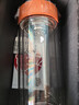 希诺（heenoor）双层玻璃杯子高颜值水杯女教师节礼物老师实用XN-9351橙色 240mL 实拍图