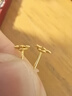 六福珠宝足金栀子花黄金耳钉耳饰送礼 计价 G01G0027DS 0.98克(含工费100元) 配硅胶耳堵 实拍图