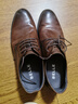 百丽商务皮鞋男牛皮革通勤正装皮鞋婚鞋A0558CM1 棕色2 44 实拍图
