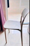 餐椅塑料椅子办公凳靠背休闲椅家用书桌椅卧室化妆椅简易小椅子 卡其色-四腿餐椅【加固标准款】 实拍图