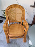 江南艺苑植物藤编休闲椅家用真藤扶手椅阳台靠背椅户外庭院茶桌椅中式藤椅 （送坐垫）单件 豪华花带椅【浅色】 实拍图