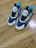 361°儿童跑鞋25秋冬男女童3-14岁缓震旋钮扣革面运动鞋 蓝33 实拍图