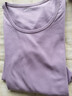 顶瓜瓜顶呱呱秋衣秋裤女纯棉抗菌情侣圆领薄款保暖内衣套装女萱草紫175 实拍图